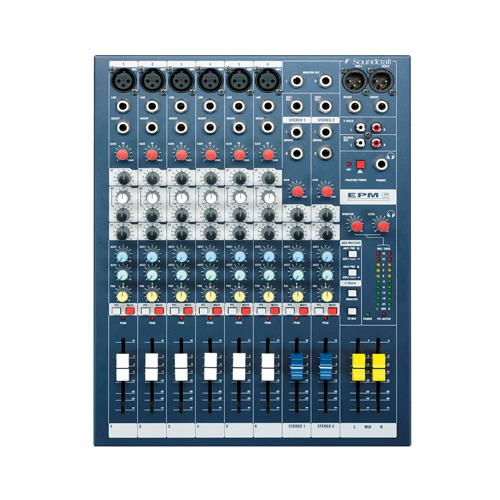 Soundcraft EPM6 – Mezclador Analogico de 8 canales Soundcraft EPM6 – Mezclador Analogico de 8 canales