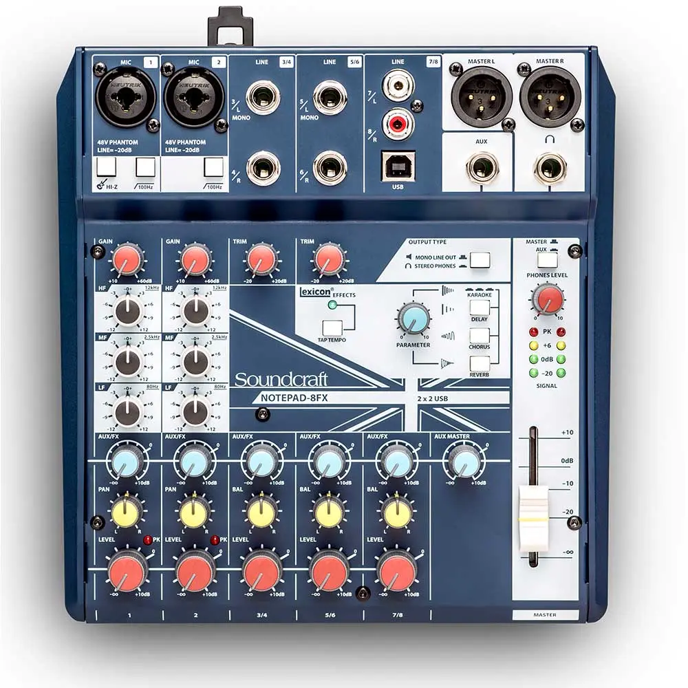 Soundcraft Notepad 8FX – Mezclador con Efectos-1 Soundcraft Notepad 8FX – Mezclador con Efectos-1